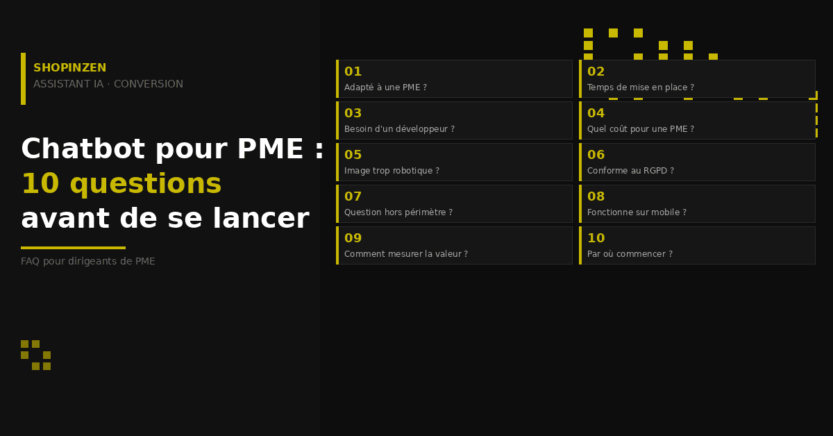Chatbot pour PME : 10 questions avant de se lancer