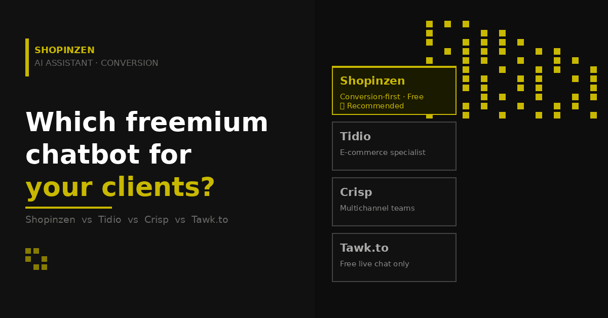Which freemium chatbot for your clients?