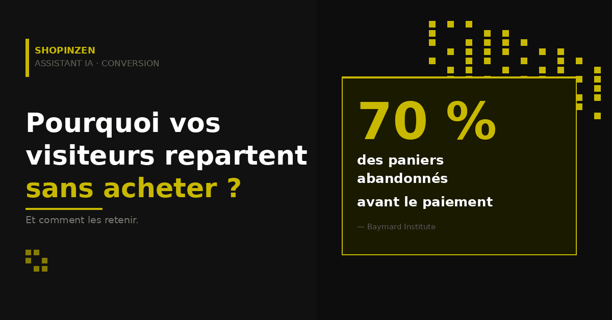 Pourquoi vos visiteurs repartent sans acheter ?