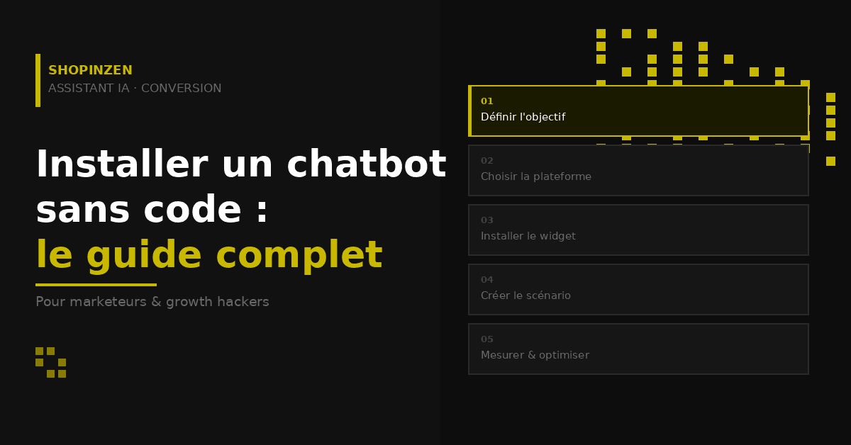 Installer un chatbot sans code : le guide complet